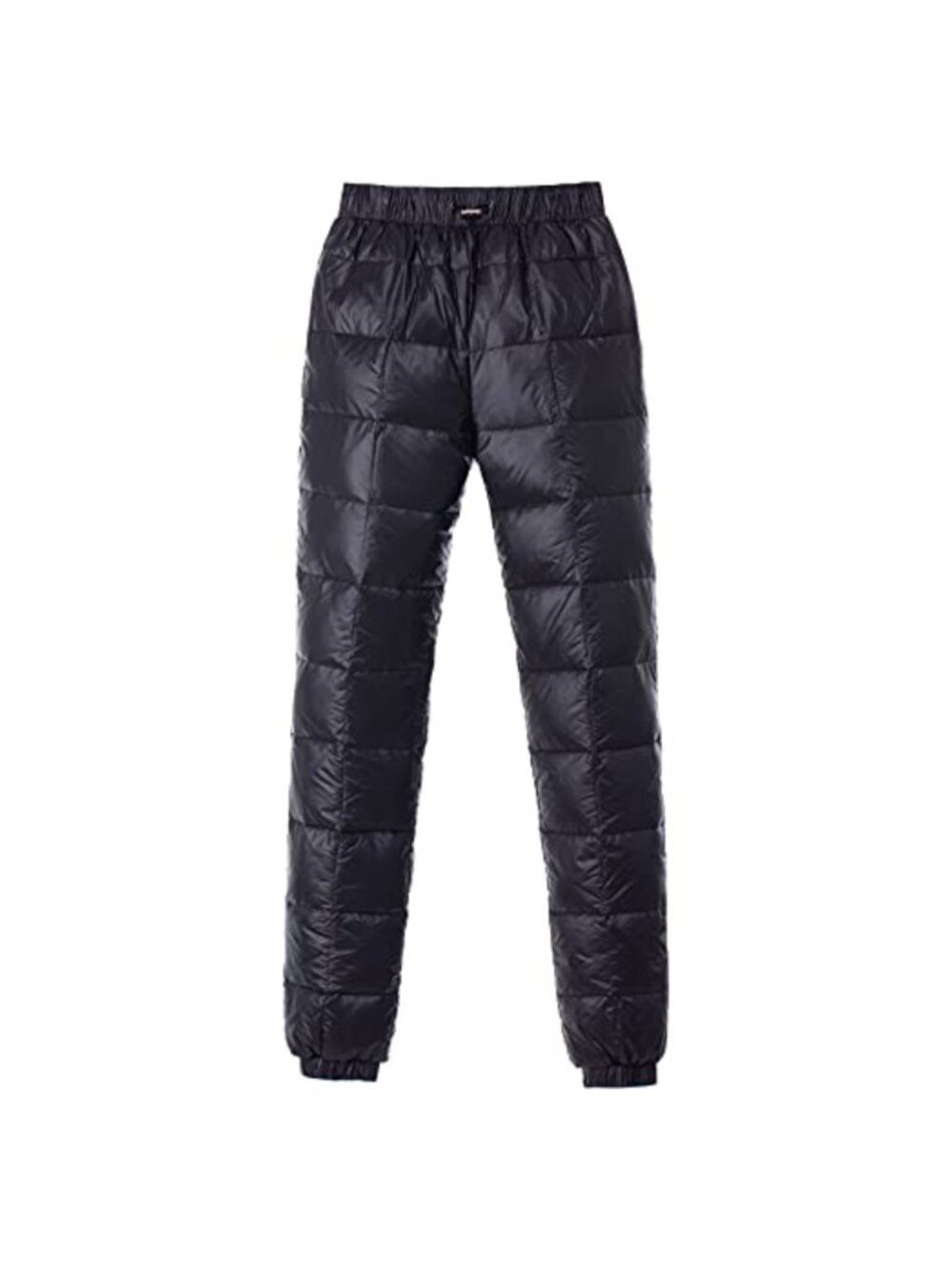Men's Winter Down Pants Nylon Compression Snow Trousers High Waisted